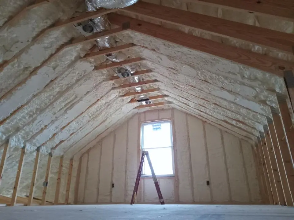 Spray foam roofing application for Crawl Space Insulation project in Somersworth
